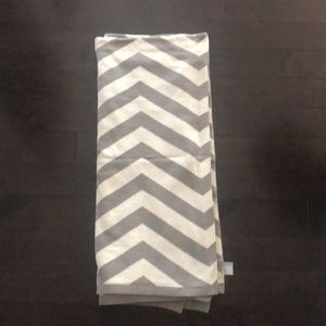 Grey and white chevron blanket